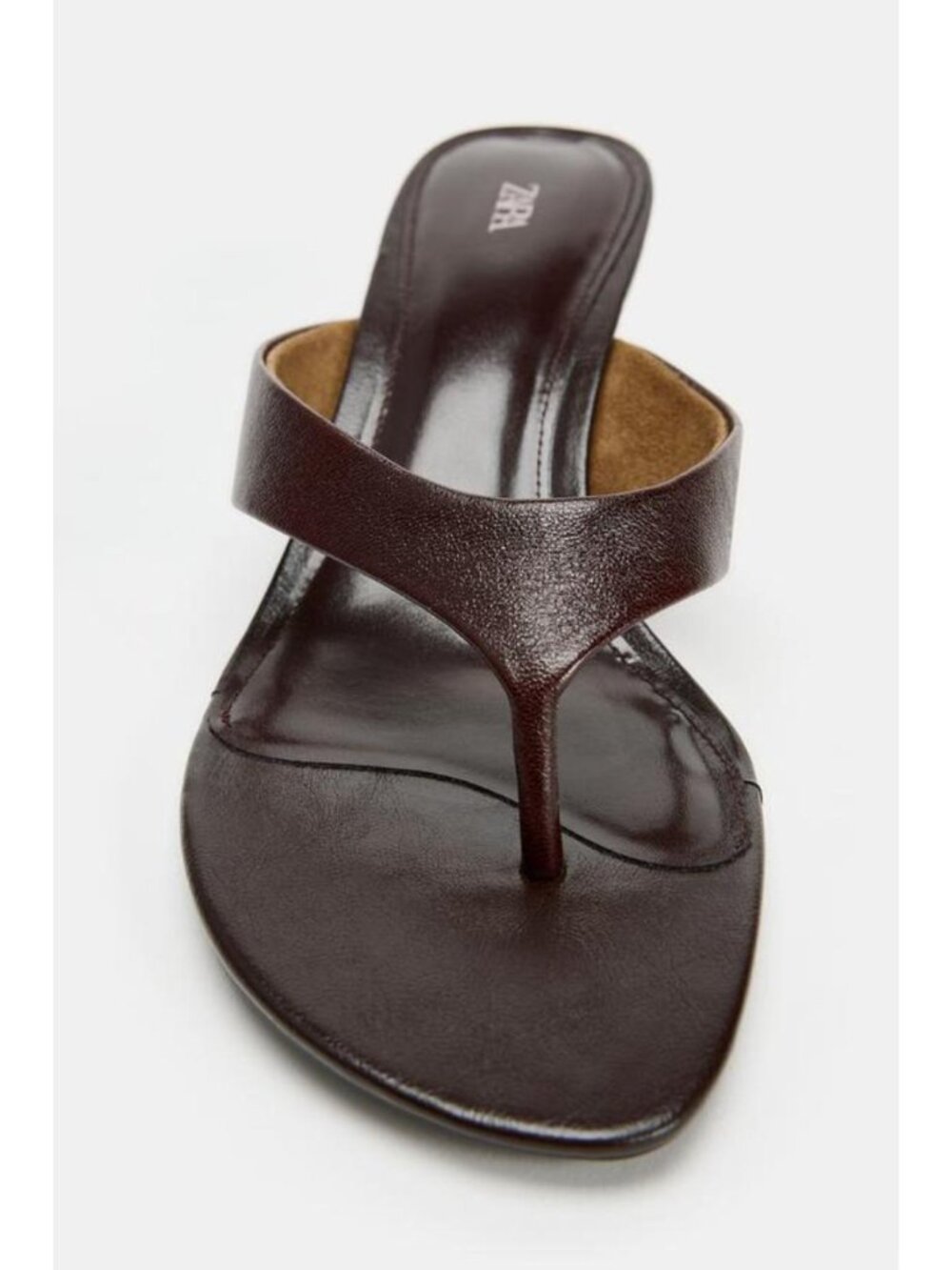ZARA LEATHER KITTEN HEEL SANDALS 1330/810/116